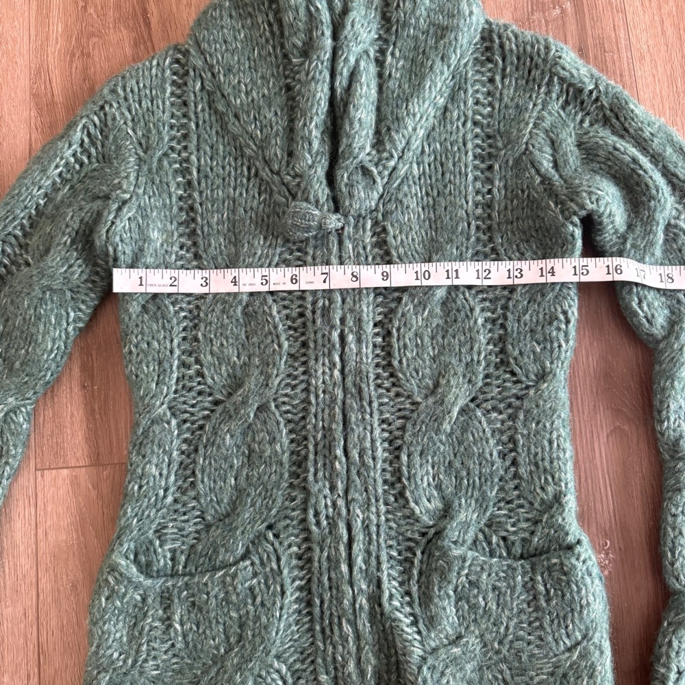 Anthropologie Sleeping On Snow Chunky Cable Knit Zip Cardigan S - Picture 6 of 8